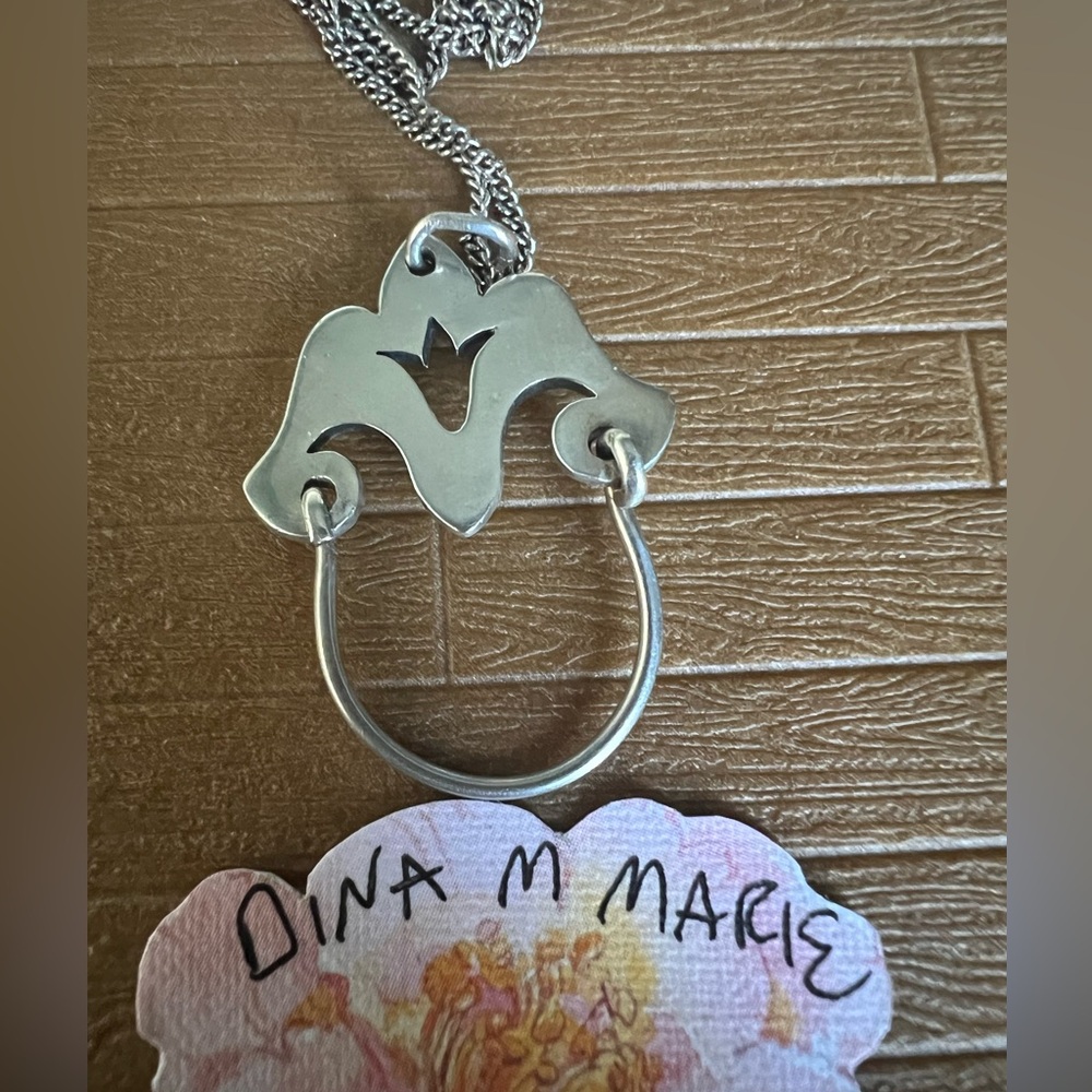James Avery Retired Tulip Charm Holder Necklace with 16in Chain! 925